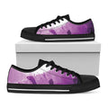 EDM Party In Nightclub Print Black Low Top Sneakers