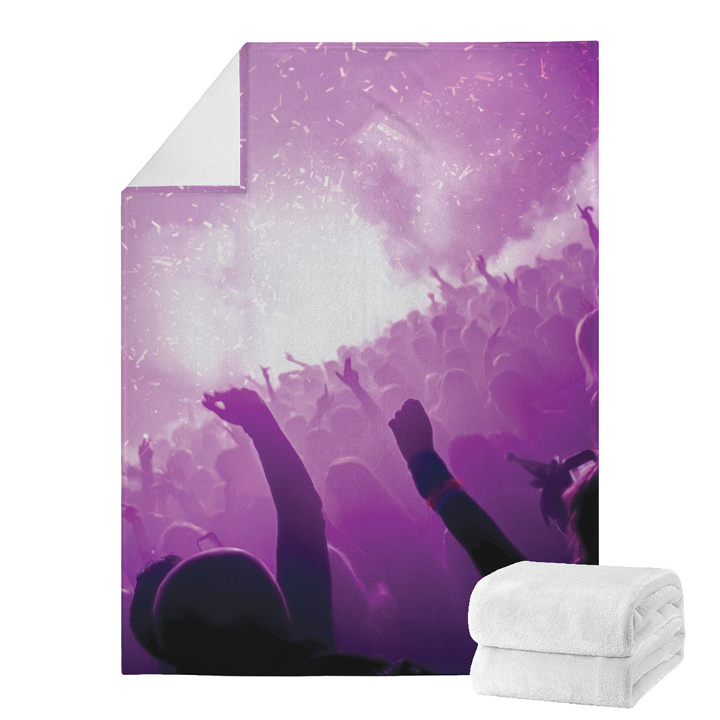 EDM Party In Nightclub Print Blanket