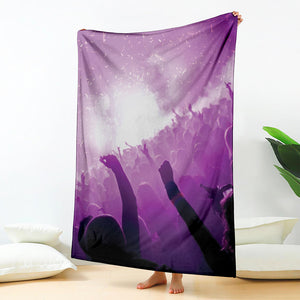 EDM Party In Nightclub Print Blanket