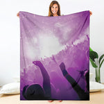 EDM Party In Nightclub Print Blanket