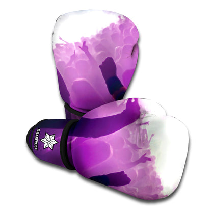 EDM Party In Nightclub Print Boxing Gloves