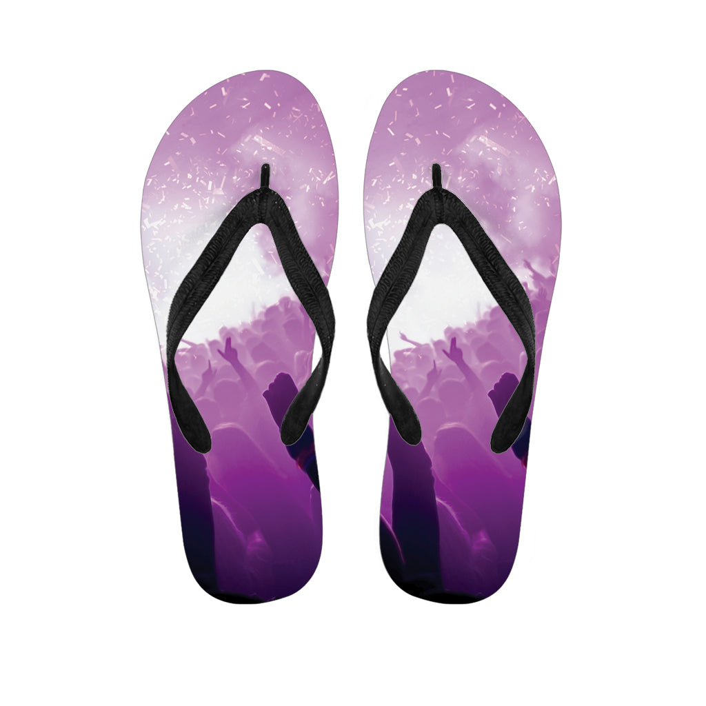 EDM Party In Nightclub Print Flip Flops