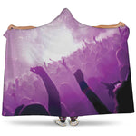 EDM Party In Nightclub Print Hooded Blanket