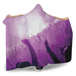 EDM Party In Nightclub Print Hooded Blanket