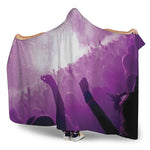 EDM Party In Nightclub Print Hooded Blanket