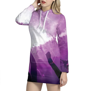 EDM Party In Nightclub Print Hoodie Dress