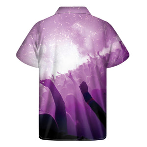 EDM Party In Nightclub Print Men's Short Sleeve Shirt