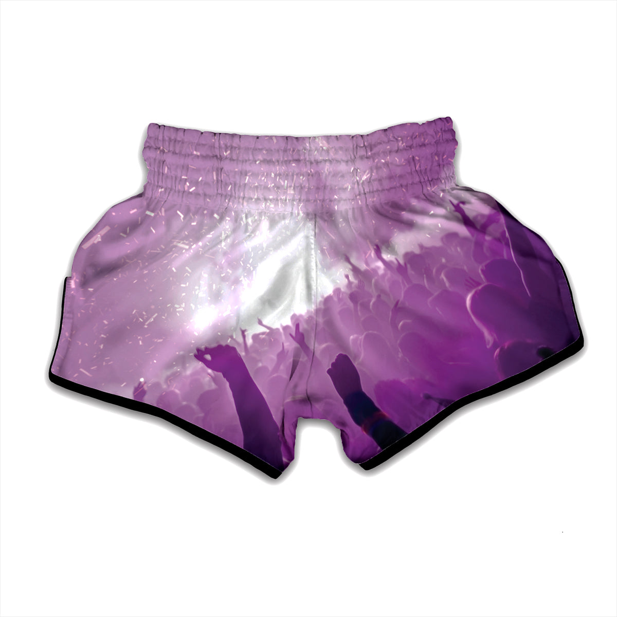 EDM Party In Nightclub Print Muay Thai Boxing Shorts