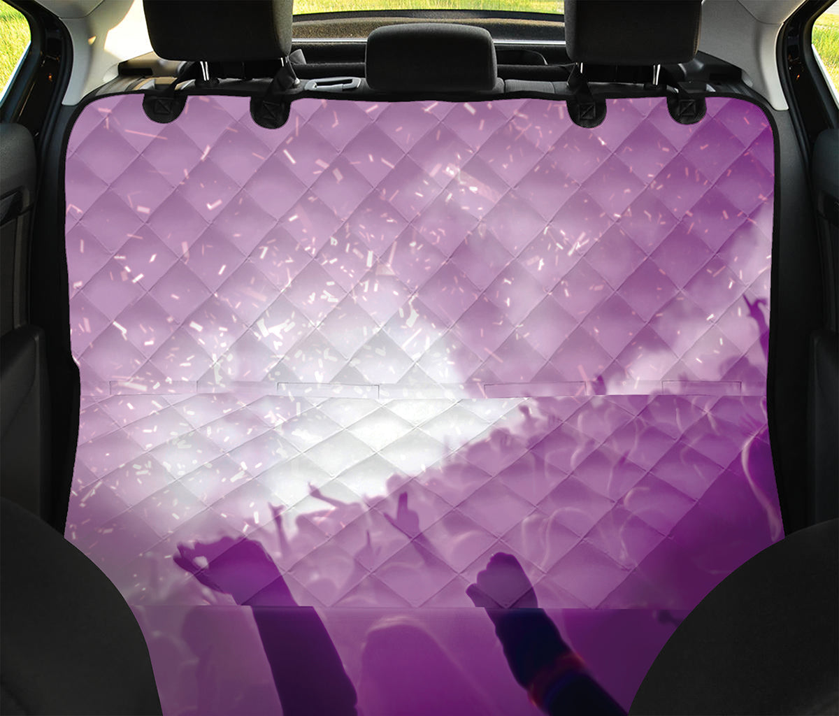 EDM Party In Nightclub Print Pet Car Back Seat Cover