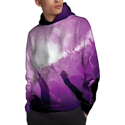 EDM Party In Nightclub Print Pullover Hoodie