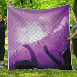 EDM Party In Nightclub Print Quilt