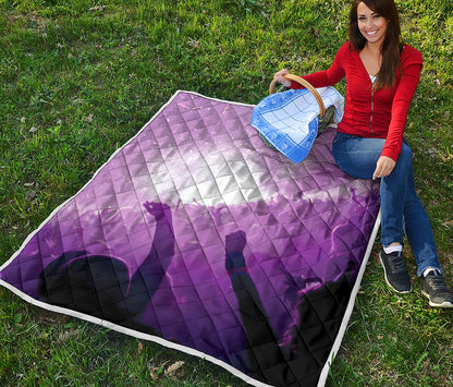 EDM Party In Nightclub Print Quilt