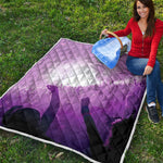 EDM Party In Nightclub Print Quilt