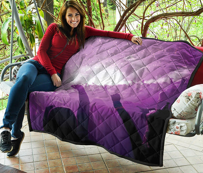 EDM Party In Nightclub Print Quilt
