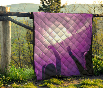 EDM Party In Nightclub Print Quilt