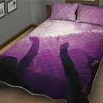 EDM Party In Nightclub Print Quilt Bed Set