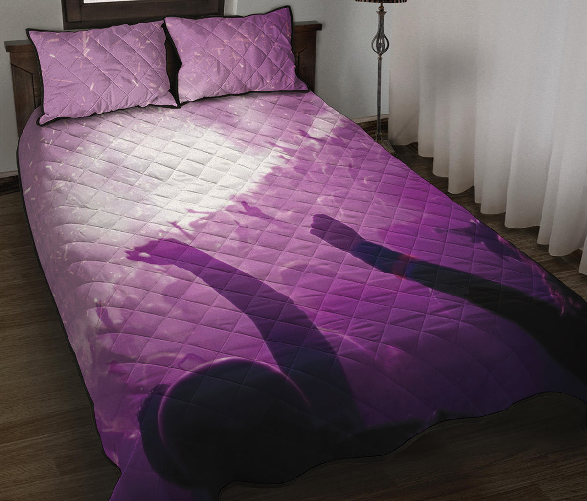 EDM Party In Nightclub Print Quilt Bed Set