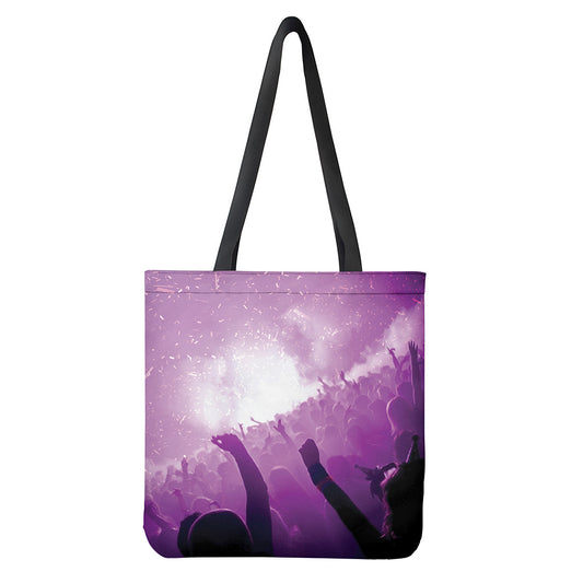 EDM Party In Nightclub Print Tote Bag