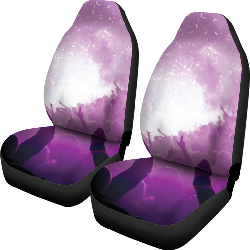 EDM Party In Nightclub Print Universal Fit Car Seat Covers