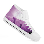 EDM Party In Nightclub Print White High Top Shoes