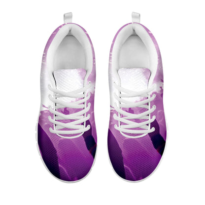 EDM Party In Nightclub Print White Sneakers