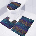 EDM Surfing Wave Pattern Print 3 Piece Bath Mat Set