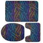 EDM Surfing Wave Pattern Print 3 Piece Bath Mat Set