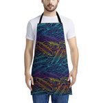 EDM Surfing Wave Pattern Print Apron