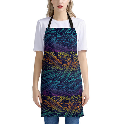 EDM Surfing Wave Pattern Print Apron