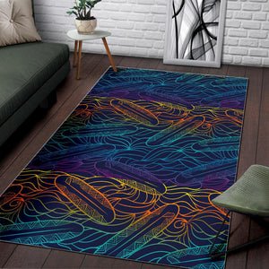 EDM Surfing Wave Pattern Print Area Rug GearFrost