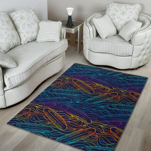 EDM Surfing Wave Pattern Print Area Rug GearFrost