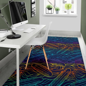 EDM Surfing Wave Pattern Print Area Rug GearFrost