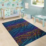 EDM Surfing Wave Pattern Print Area Rug GearFrost