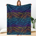 EDM Surfing Wave Pattern Print Blanket