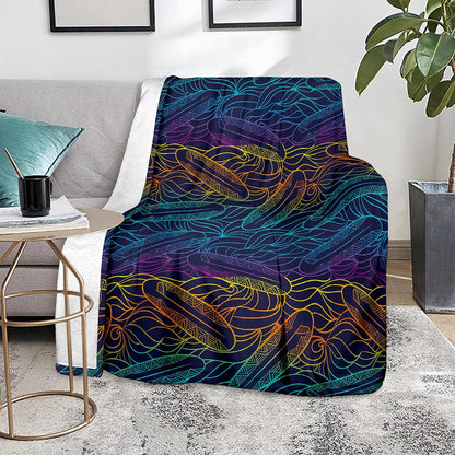 EDM Surfing Wave Pattern Print Blanket