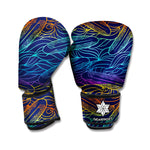 EDM Surfing Wave Pattern Print Boxing Gloves