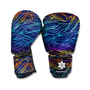 EDM Surfing Wave Pattern Print Boxing Gloves