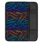 EDM Surfing Wave Pattern Print Car Center Console Cover