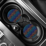 EDM Surfing Wave Pattern Print Car Coasters