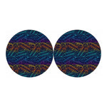EDM Surfing Wave Pattern Print Car Coasters