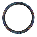 EDM Surfing Wave Pattern Print Car Steering Wheel Cover