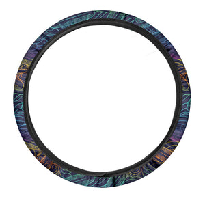 EDM Surfing Wave Pattern Print Car Steering Wheel Cover