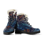 EDM Surfing Wave Pattern Print Comfy Boots GearFrost