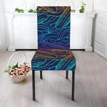 EDM Surfing Wave Pattern Print Dining Chair Slipcover