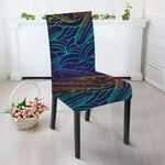 EDM Surfing Wave Pattern Print Dining Chair Slipcover