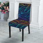 EDM Surfing Wave Pattern Print Dining Chair Slipcover