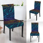 EDM Surfing Wave Pattern Print Dining Chair Slipcover