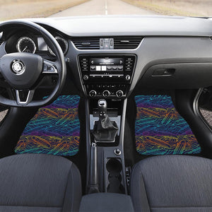 EDM Surfing Wave Pattern Print Front and Back Car Floor Mats