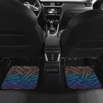 EDM Surfing Wave Pattern Print Front and Back Car Floor Mats