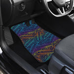 EDM Surfing Wave Pattern Print Front and Back Car Floor Mats